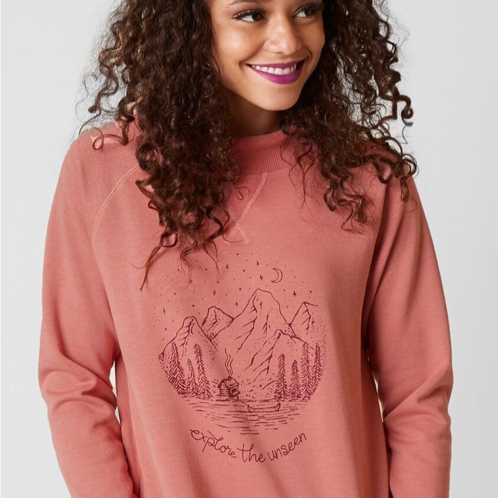 Tentree Explore The Unseen Crew Pullover Sweatshirt Size Small